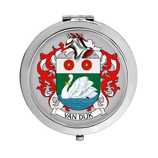 van Dijk (Netherlands) Coat of Arms Compact Mirror