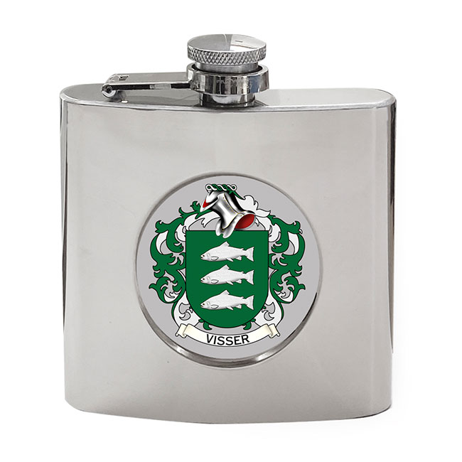 Visser (Netherlands) Coat of Arms Hip Flask