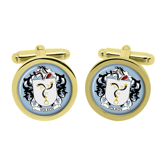 Volkov (Russia) Coat of Arms Cufflinks - Family Crests