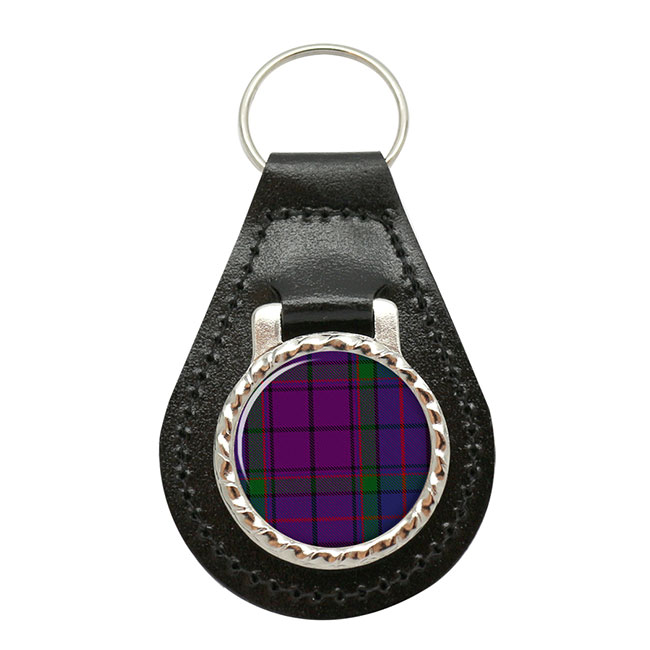 Wardlaw Scottish Tartan Leather Key Fob