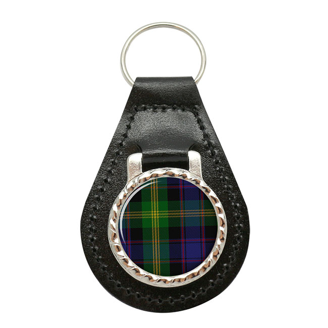 Watson Scottish Tartan Leather Key Fob