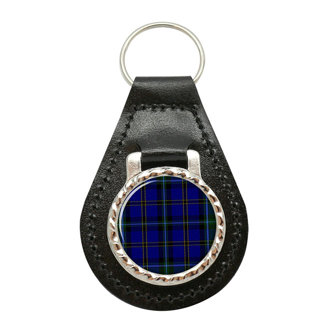 Weir Scottish Tartan Leather Key Fob