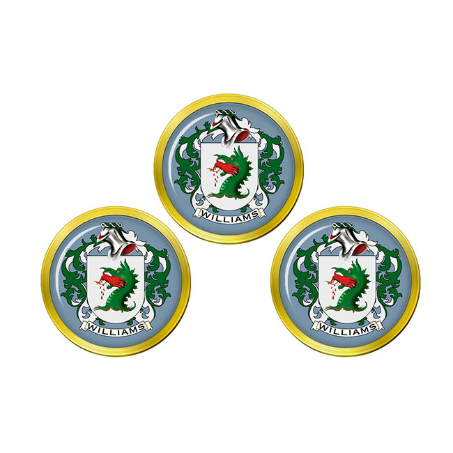 Williams (England) Coat of Arms Golf Ball Markers - Family Crests