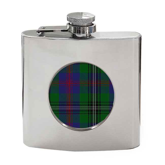 Wood Scottish Tartan Hip Flask