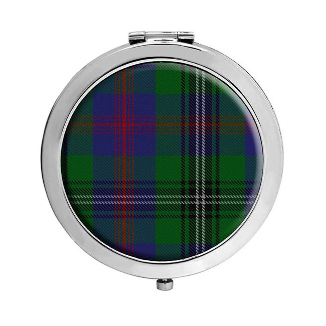 Wood Scottish Tartan Compact Mirror