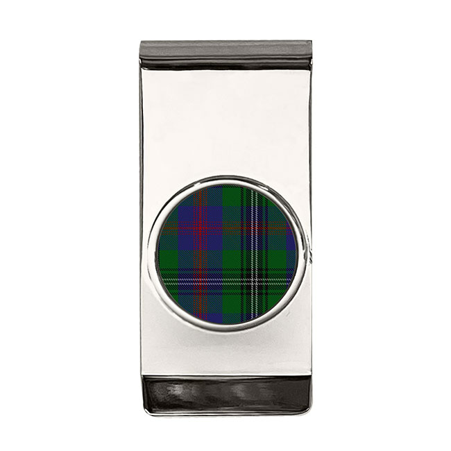 Wood Scottish Tartan Money Clip