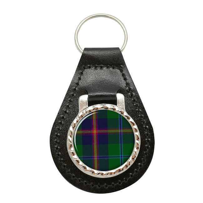 Young Scottish Tartan Leather Key Fob