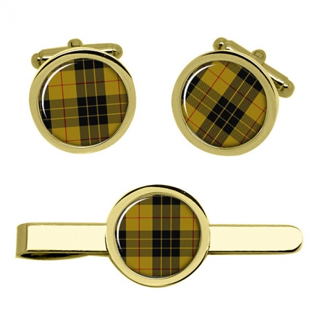 Macleod of Lewis Scottish Tartan Cufflinks and Tie Clip Set