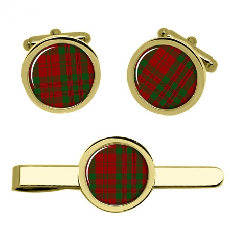 Livingstone Scottish Tartan Cufflinks and Tie Clip Set