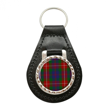 Fraser of Lovat Scottish Tartan Leather Key Fob