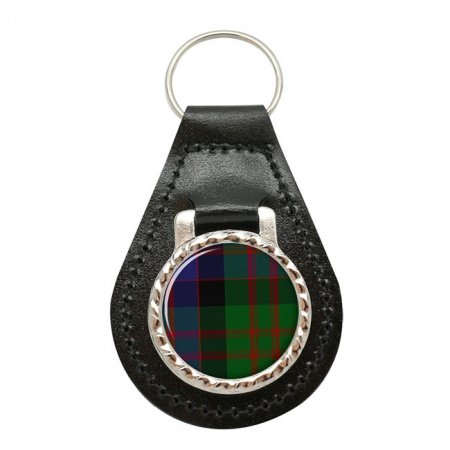 MacDonald Scottish Tartan Leather Key Fob