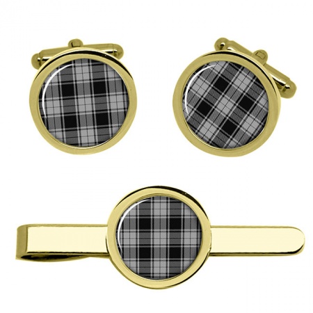 MacIver Scottish Tartan Cufflinks and Tie Clip Set