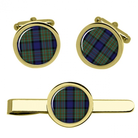 MacLaren Scottish Tartan Cufflinks and Tie Clip Set