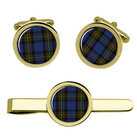 MacLaurin Scottish Tartan Cufflinks and Tie Clip Set