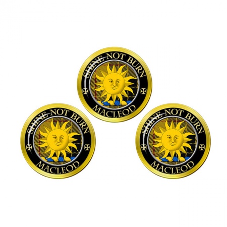Macleod of Lewis (Shine not Burn Motto) Scottish Clan Crest Golf Ball Markers