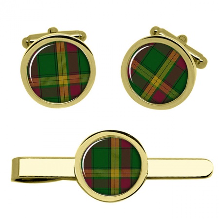 MacMillan Scottish Tartan Cufflinks and Tie Clip Set