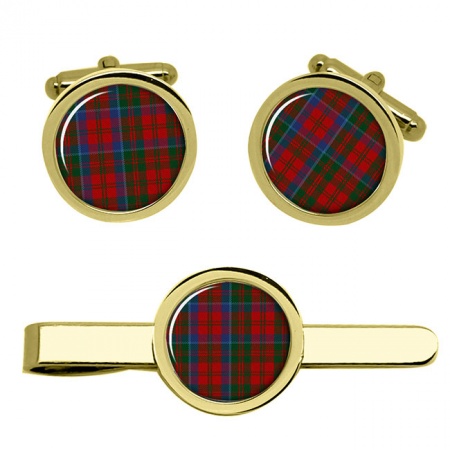 Matheson Scottish Tartan Cufflinks and Tie Clip Set