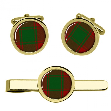 Middleton Scottish Tartan Cufflinks and Tie Clip Set