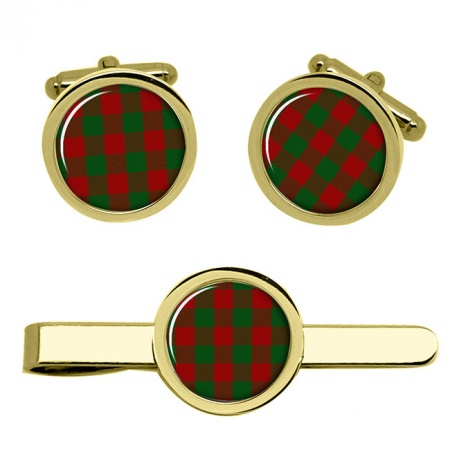 Moncreiffe Scottish Tartan Cufflinks and Tie Clip Set