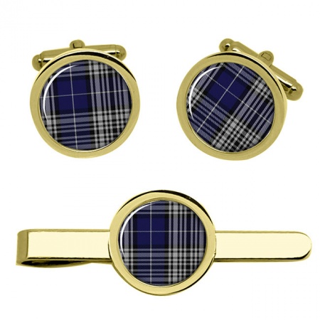 Napier Scottish Tartan Cufflinks and Tie Clip Set