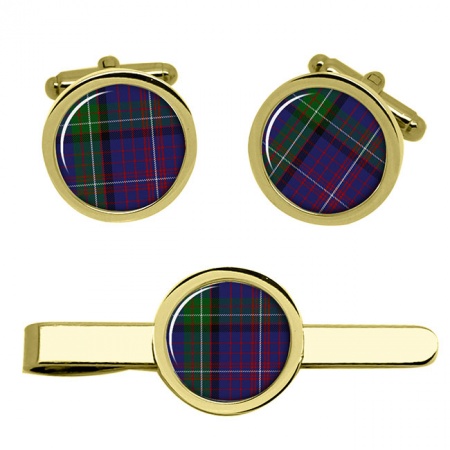 Rankin Scottish Tartan Cufflinks and Tie Clip Set