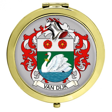 van Dijk (Netherlands) Coat of Arms Compact Mirror