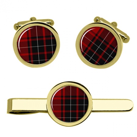 Wemyss Scottish Tartan Cufflinks and Tie Clip Set